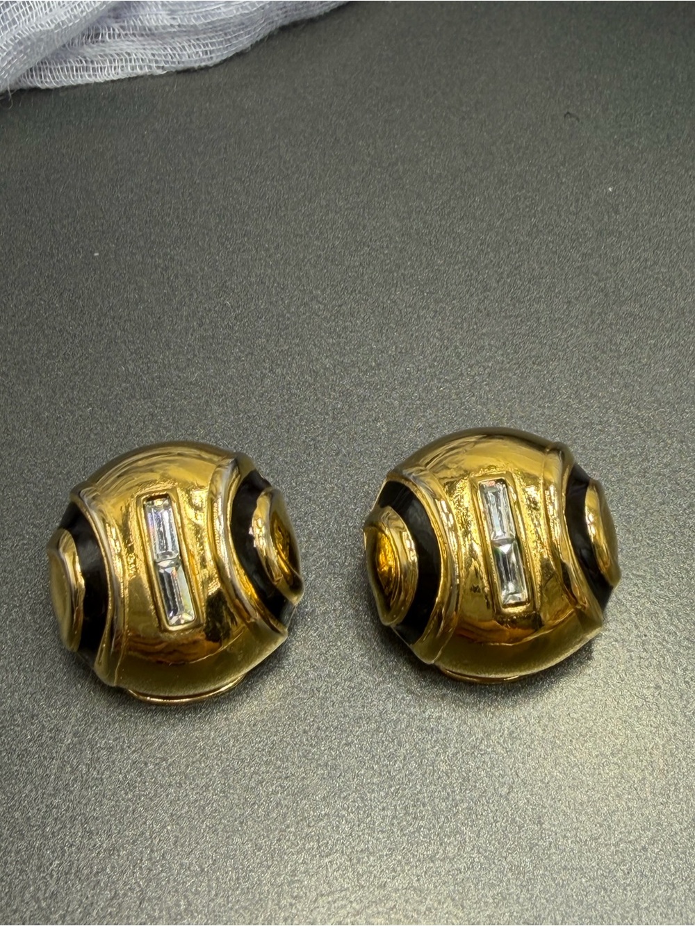 Vendome Clip-On Earrings with Baguette Crystal